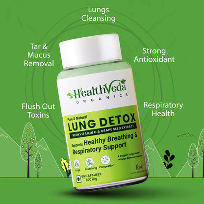 Health Veda Organics Lung Detox Veg Capsules