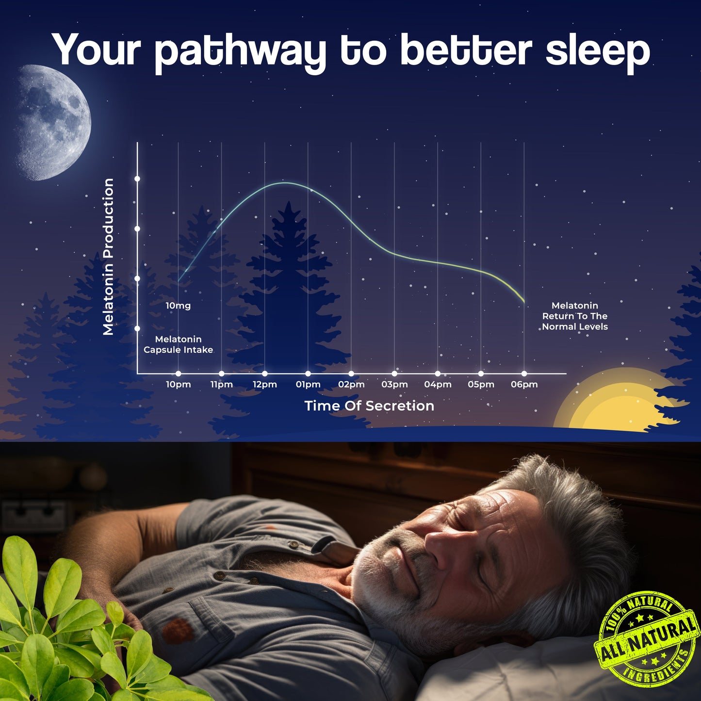 Health Veda Organics Melatonin Sleep & Relaxation Capsules