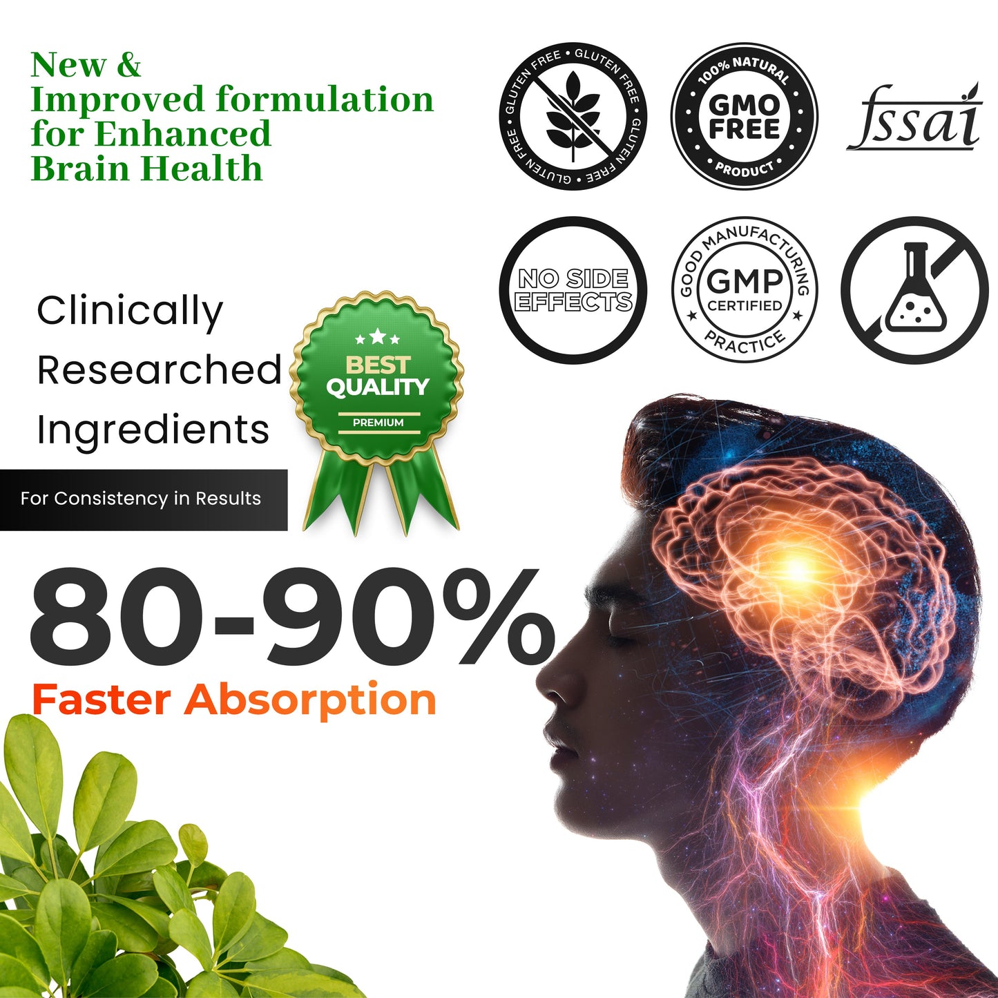 Health Veda Organics Plant Based Brain Booster Capsules