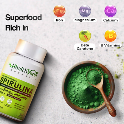 Health Veda Organics Spirulina Capsules