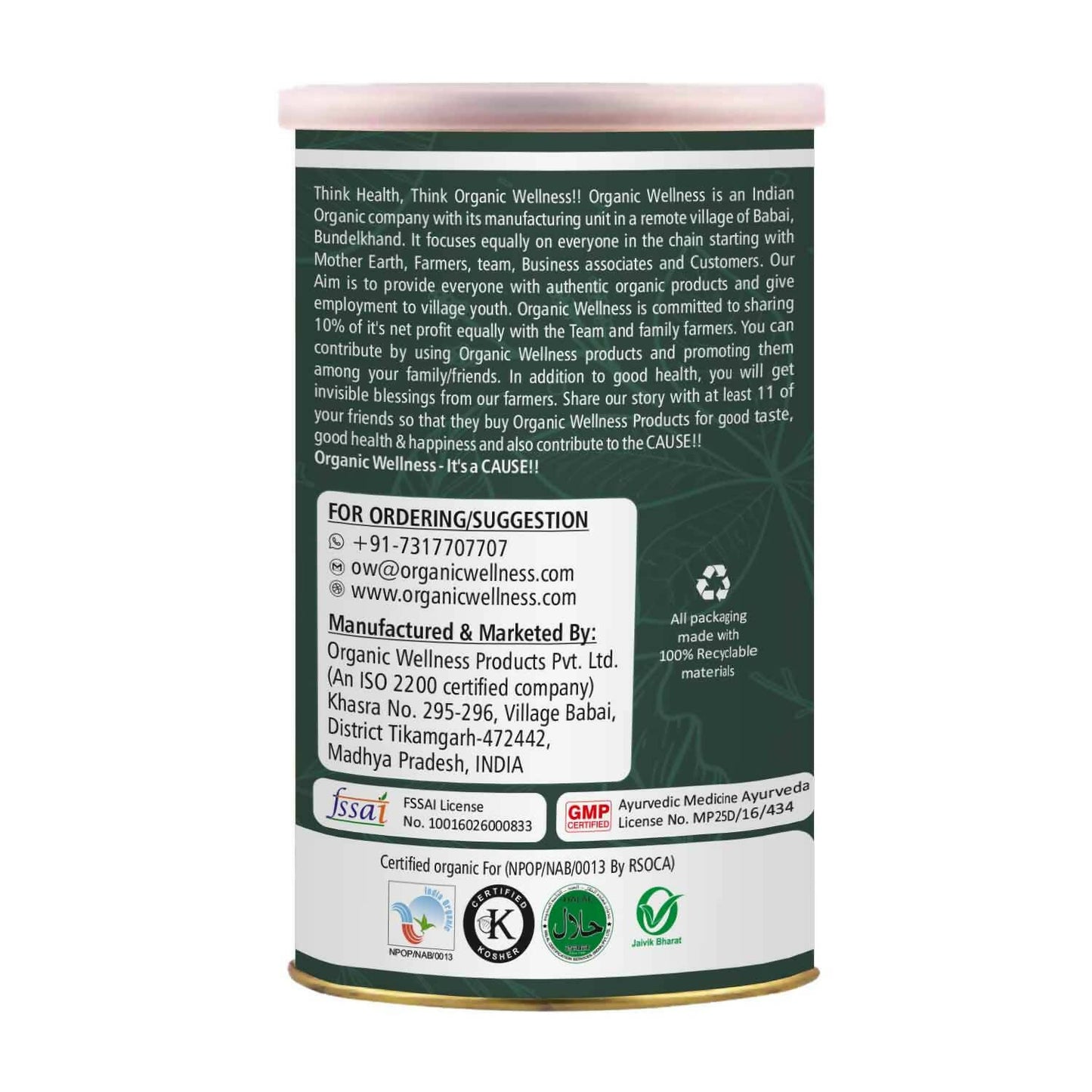 Organic Wellness Hair Cleanser