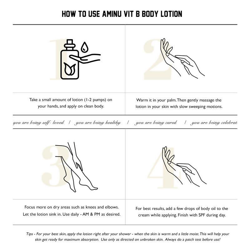 Aminu Vit B Body Lotion for Brightening, Healing & Nourshing