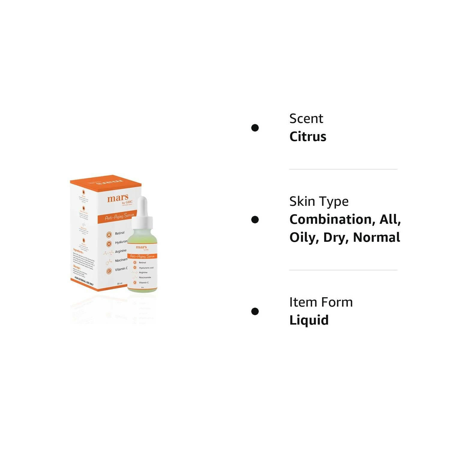 Mars By GHC 1% Retinol Anti Aging Face Serum For Beginners - DrMediCart