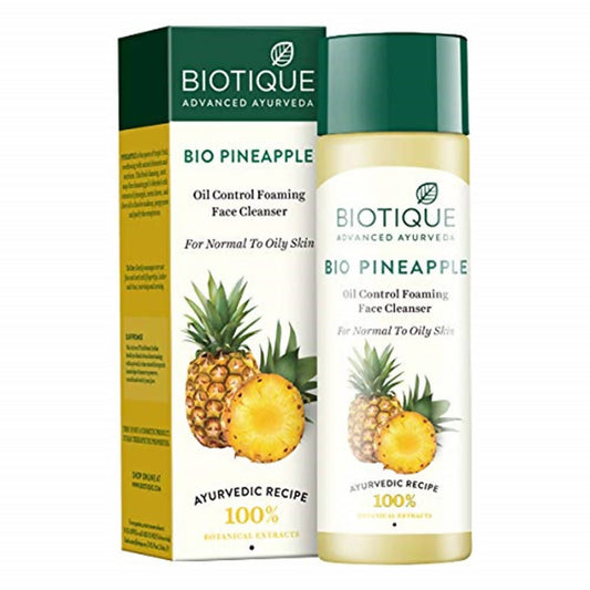 Buy Biotique Advanced Ayurveda Bio Pineapple Oil Control Foaming Face Cleanser from DrMediCart, Ship from India to USA