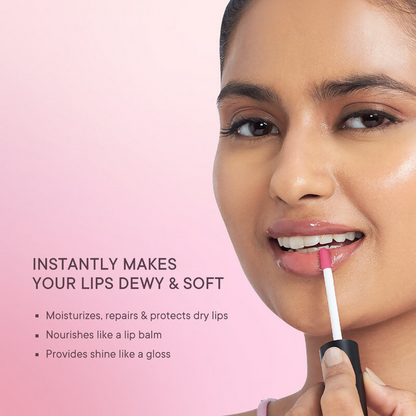 Quench Illuminating Lip Oil with Cherry Blossom & Pearl Extracts For Shiny Hydrated Lips