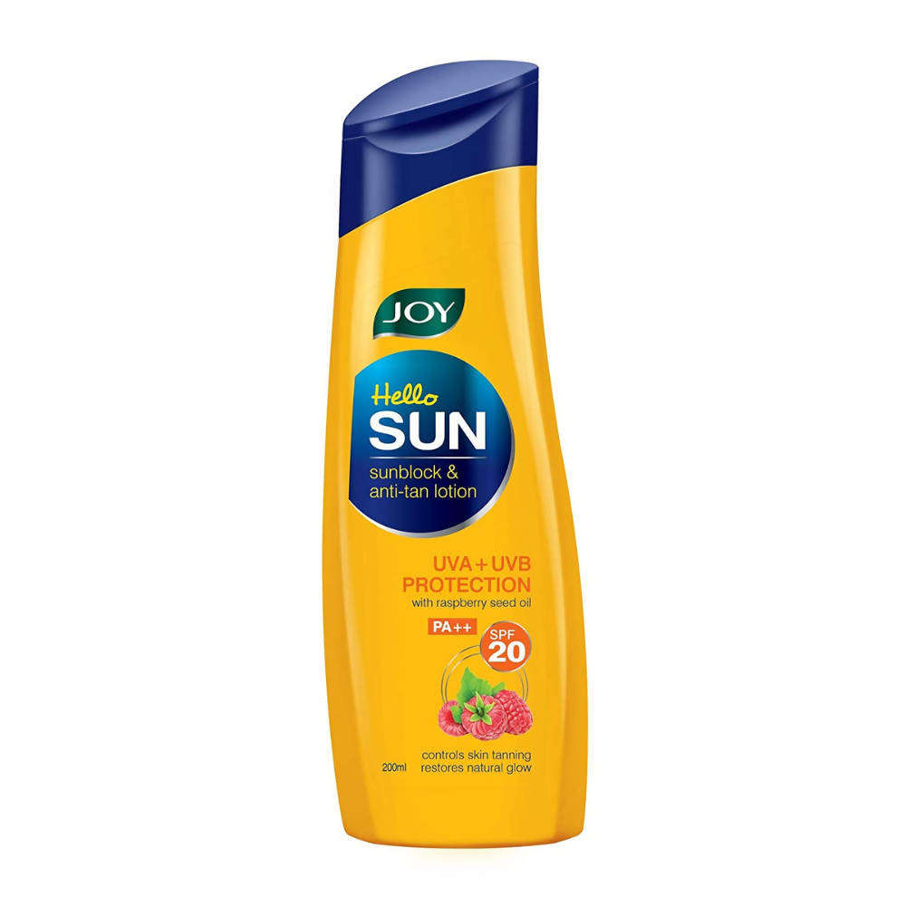Buy Joy Hello Sun Sunblock & Anti-Tan Sunscreen Lotion SPF 20 PA++ from DrMediCart, Ship from India to USA