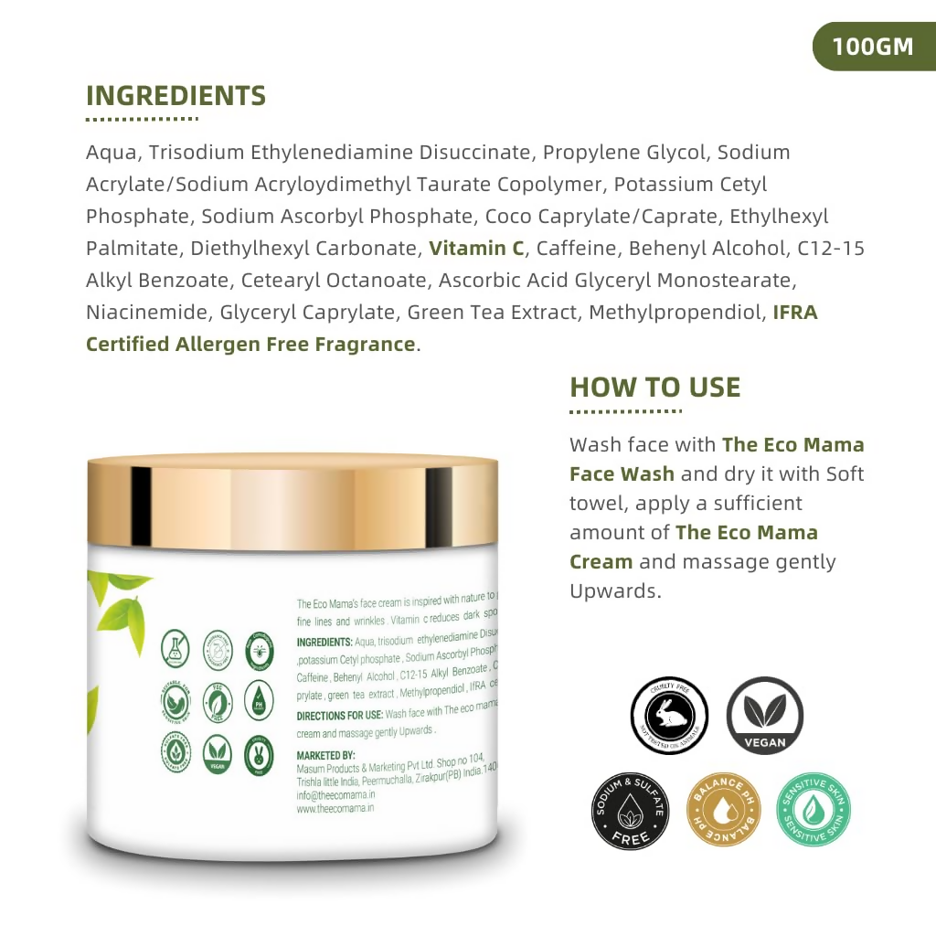 The Eco Mama Green Tea Face Cream & Inner Glow Night Cream Combo