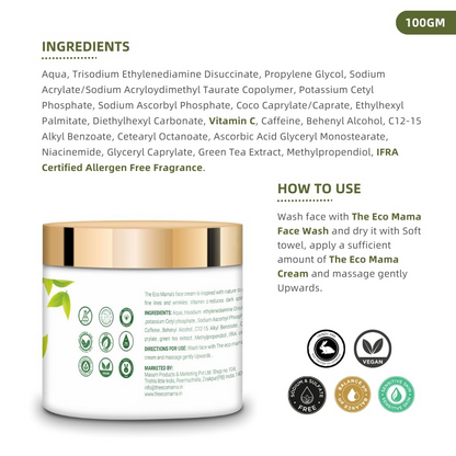 The Eco Mama Green Tea Face Cream & Inner Glow Night Cream Combo