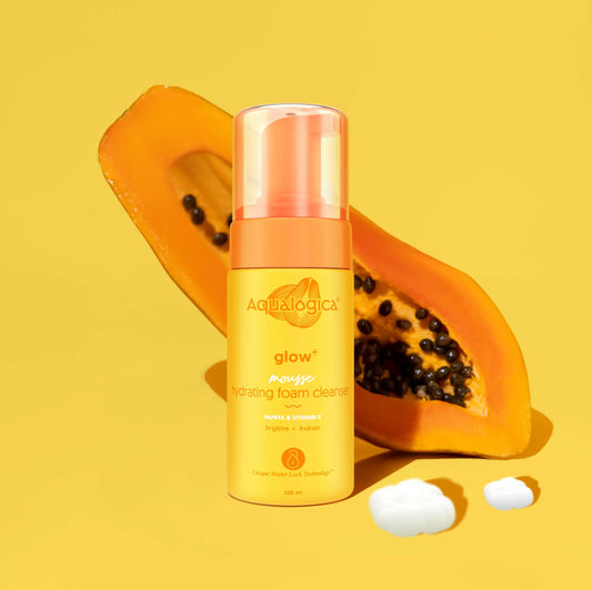 Buy Aqualogica Glow+ Mousse Hydrating Foam Cleanser, Hydrates Skin & Adds Glow from DrMediCart, Ship from India to USA