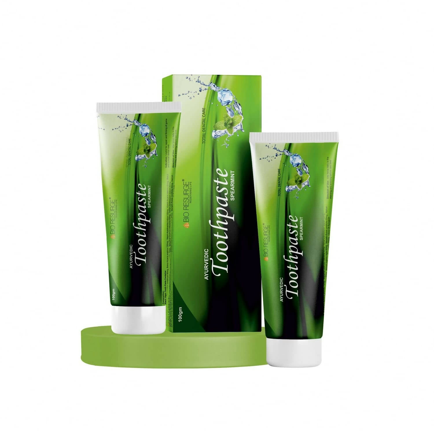 Buy Bio Resurge Life Herbal Ayurvedic Spearmint Toothpaste from DrMediCart, Ship from India to USA
