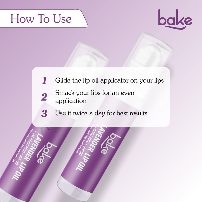 Bake 2% Kojic Acid Lavender Lip Balm Oil SPF 50 PA+++