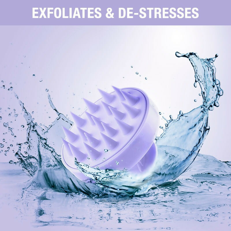 Nykaa Naturals Scalp Massager Brush For Blood Circulation & Natural Hair Growth - Lavender