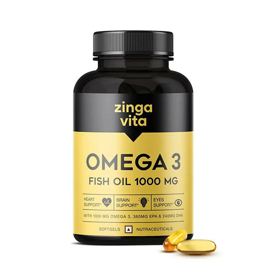 Buy Zingavita Omega 3 Fish Oil 1000mg Softgels from DrMediCart, Ship from India to USA