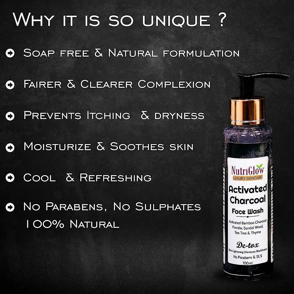 nutriglow activated charcoal face wash buy in usa