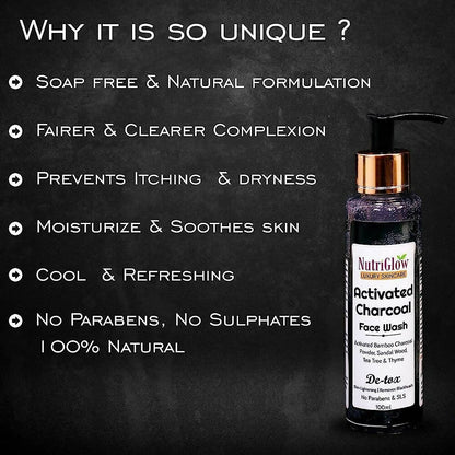 nutriglow activated charcoal face wash buy in usa