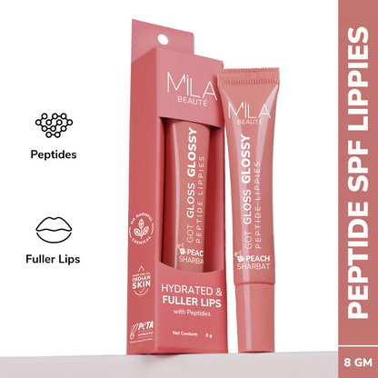 Mila Beaute Got Gloss Peptide Lippies - Peach Sharbat