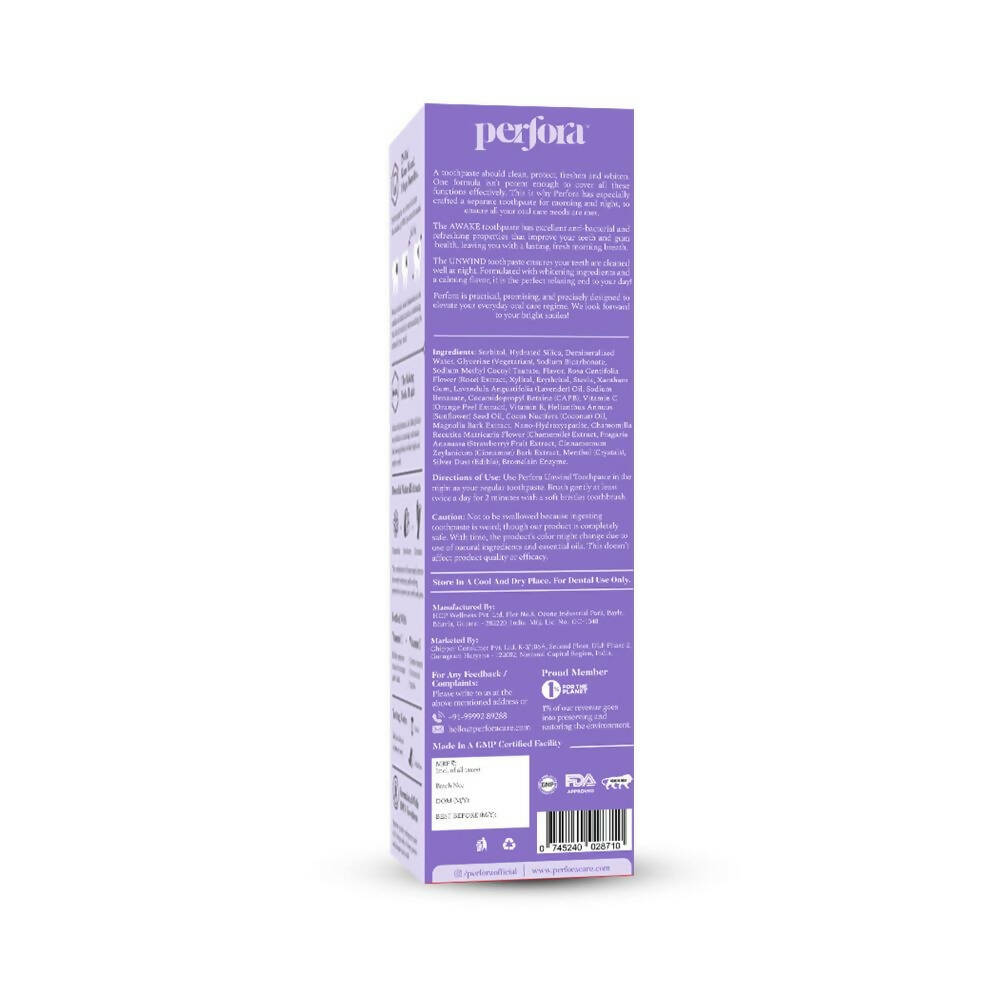 Perfora Unwind Toothpaste Lavender Rose