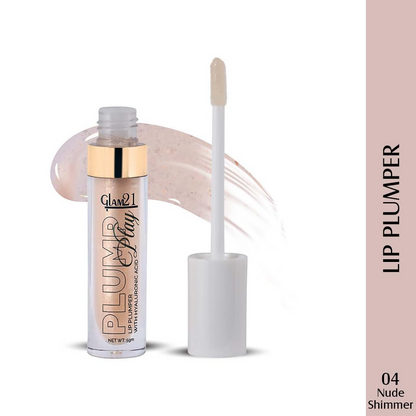 Glam21 Lip Plump Play Lip Plumper With Hyaluronic Acid - 04 Nude Shimmer