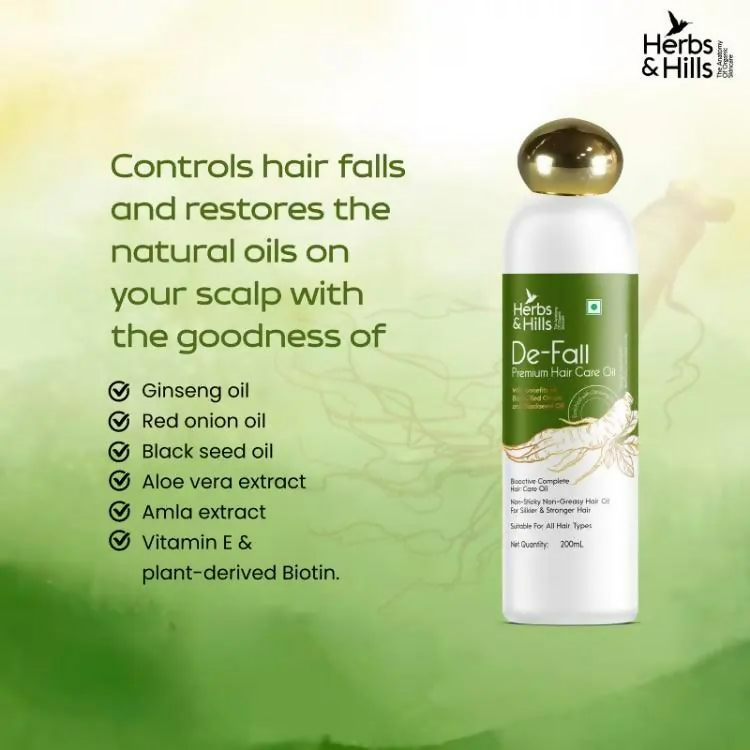 Herbs & Hills De-Fall Premium Hair Care Oil