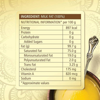 Dabur 100% Pure Daanedaar Cow Ghee | Cultured Cow Ghee | Pure and Natural Cow Ghee