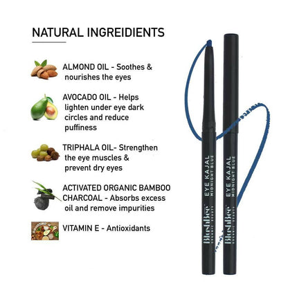 Buy BlushBee Organic Beauty Eye Kajal - Midnight Blue from DrMediCart, Ship from India to USA