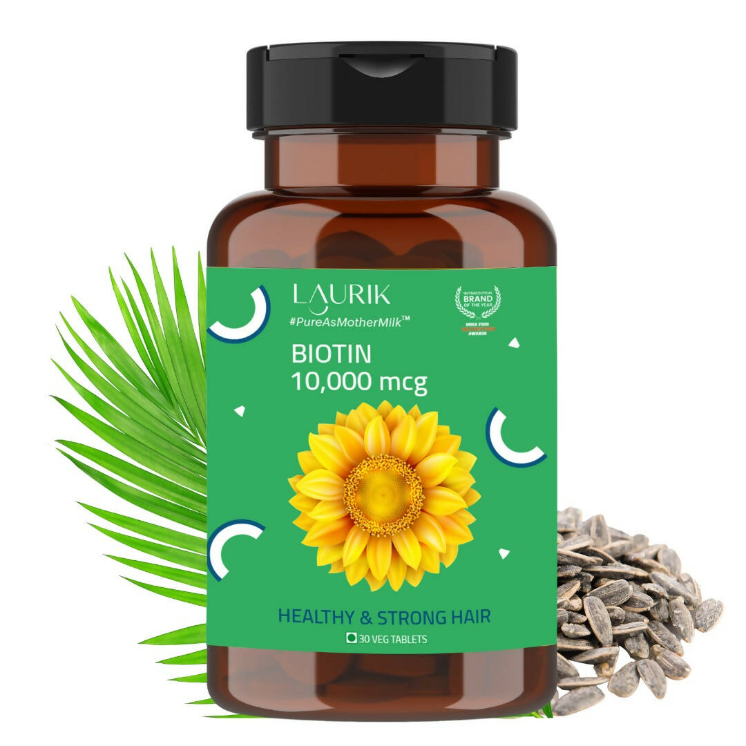 Laurik Biotin Tablets For Men And Women | Biotin Supplement For Hair Growth And Glowing Skin - DrMediCart