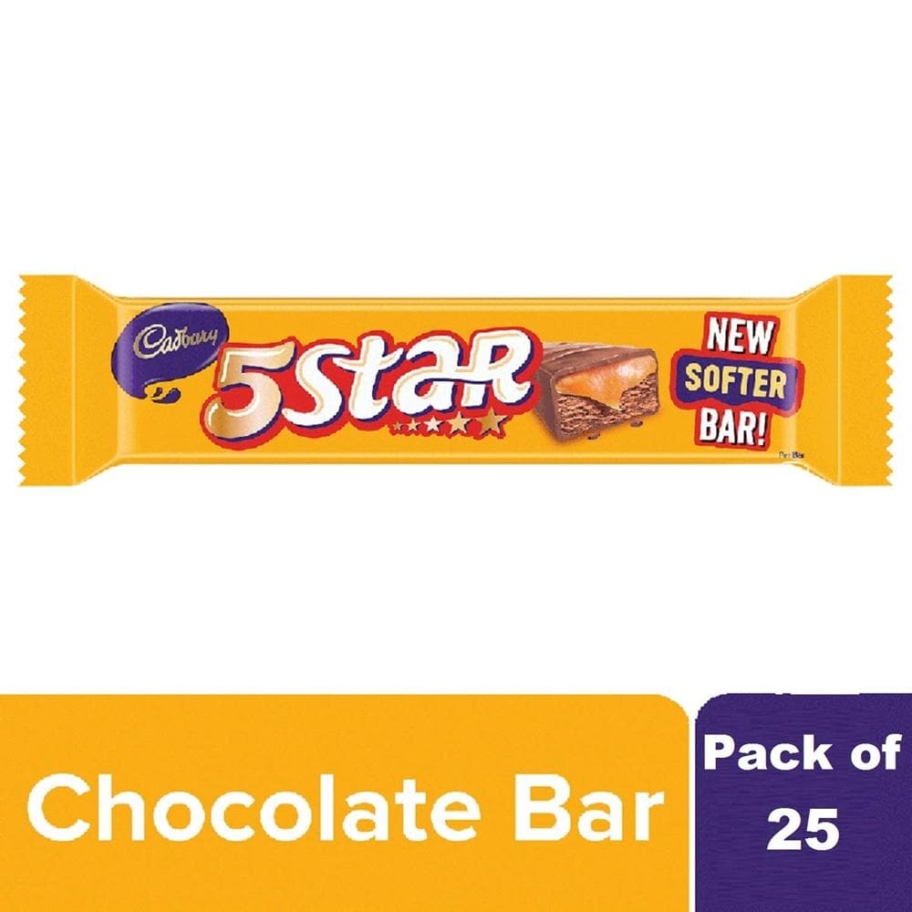 Cadbury 5 Star Chocolate Bar, 33 gm (Pack of 25)