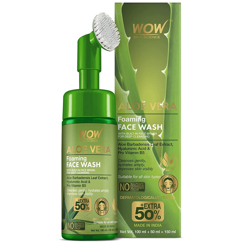 Wow Skin Science Aloe Vera Foaming Face Wash - Drmedicart