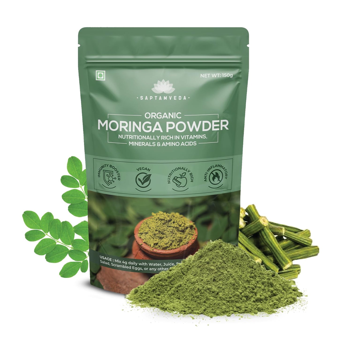 Saptamveda Organic Moringa Powder
