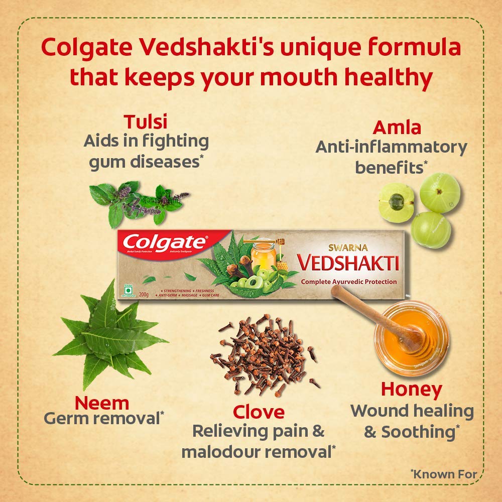 Colgate Swarna Vedshakti Toothpaste - Drmedicart
