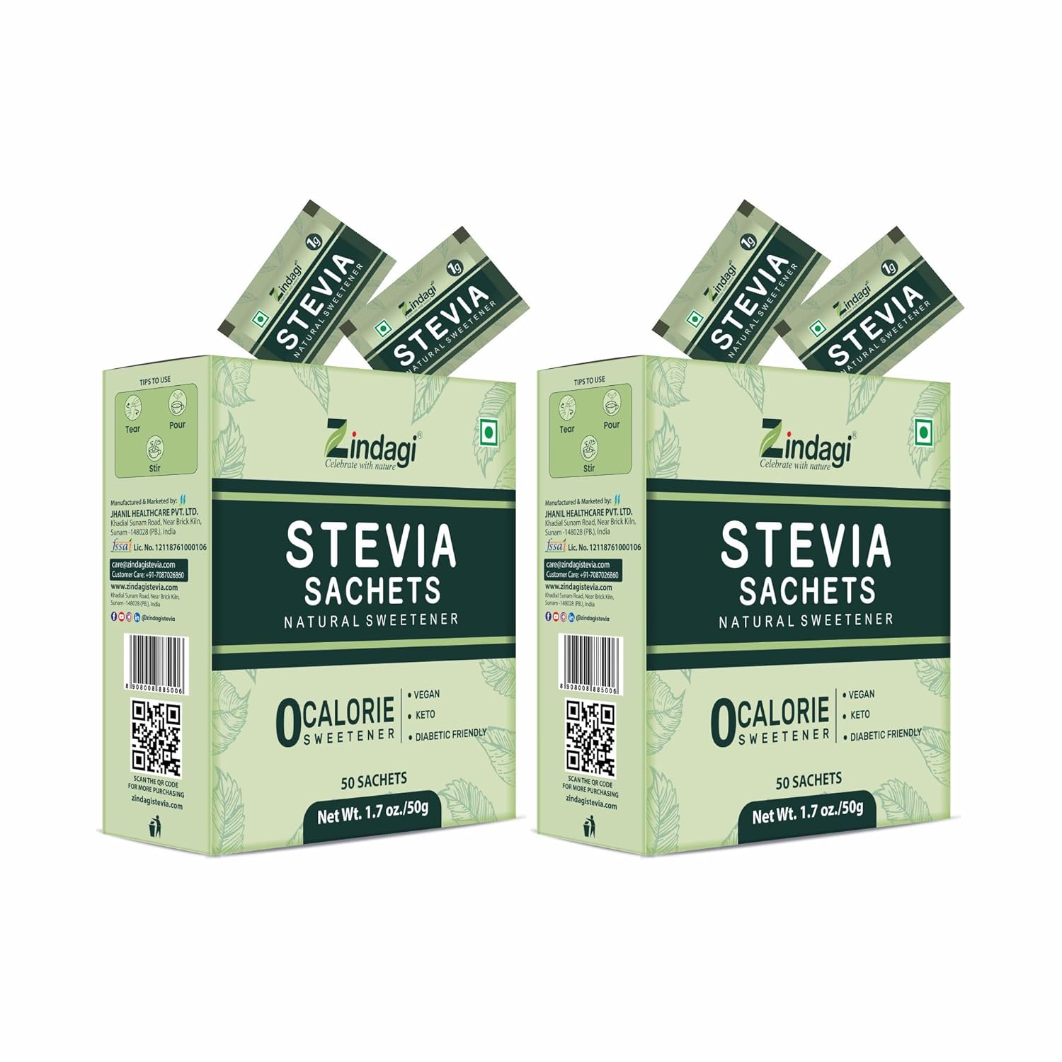 Zindagi Stevia Nature's Sweetener Sachets