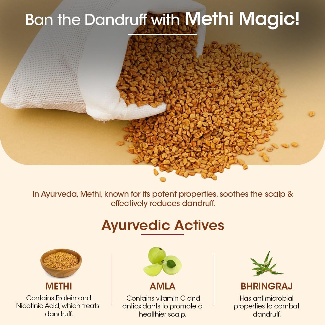 TAC - The Ayurveda Co. Methi, Bhringraj & Amla Hair Mask For Hair Growth with Natural Keratin