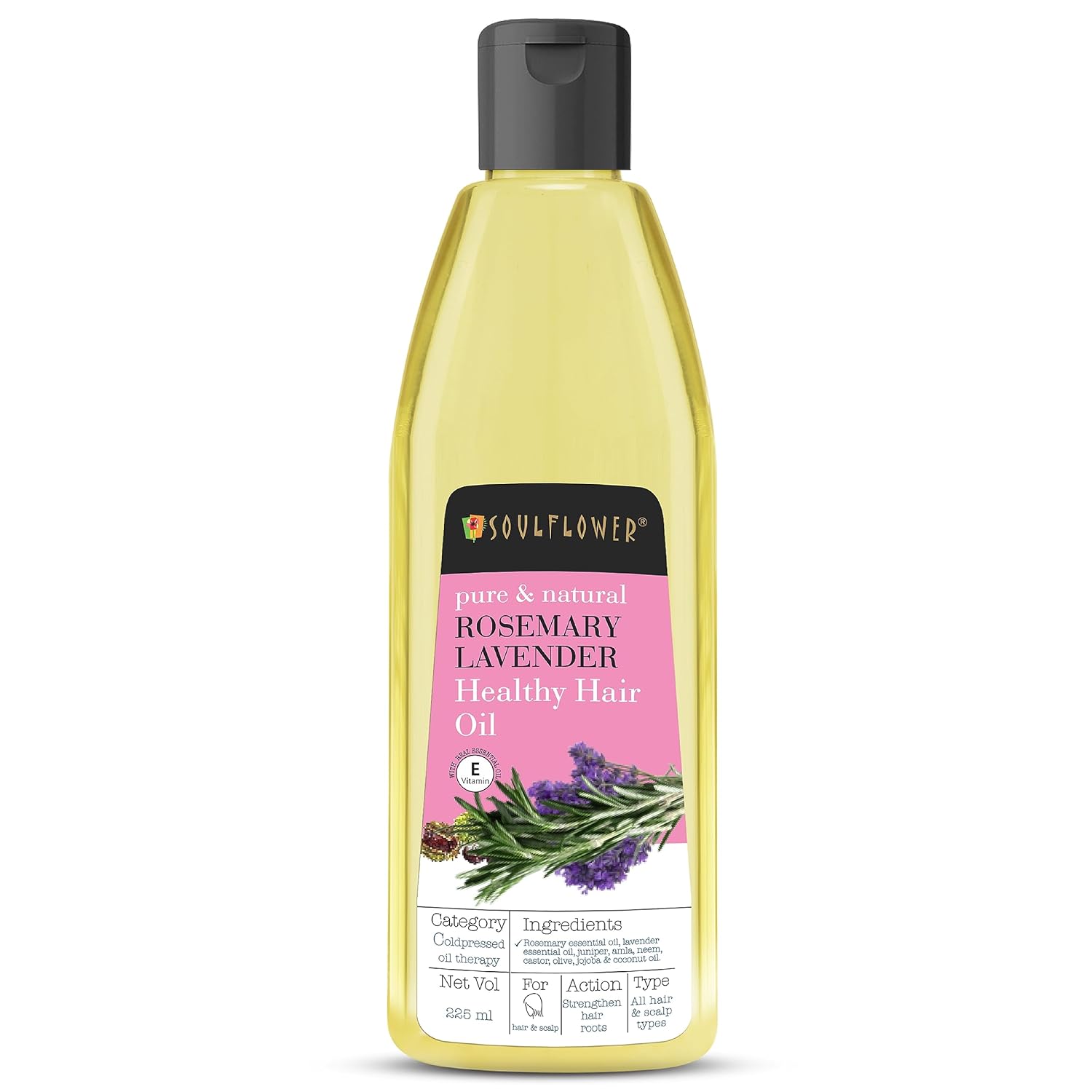 Buy Soulflower Pure & Natural Rosemary Lavender Healthy Hair Oil from DrMediCart, Ship from India to USA