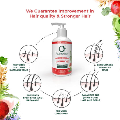 The Organic Forest Apple Cider Vinegar, Tea Tree & Rosemary Shampoo