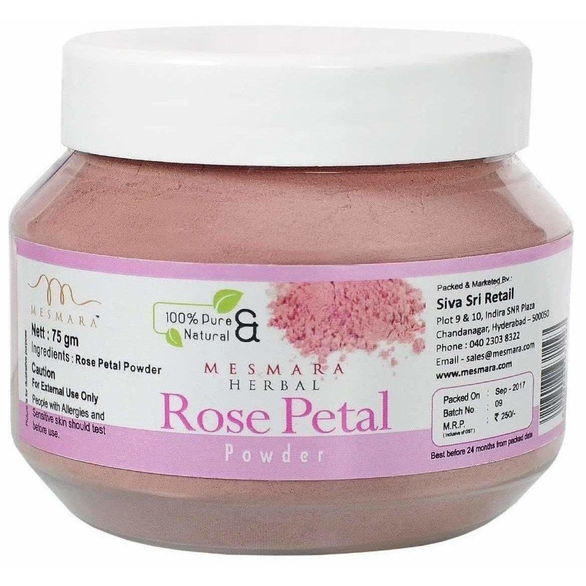 Buy Mesmara Herbal Rose petal powder 75g from DrMediCart, Ship from India to USA