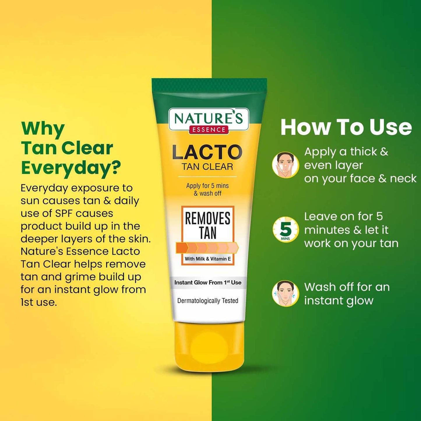 Nature's Essence Daily De-Tan Lacto Tan Clear