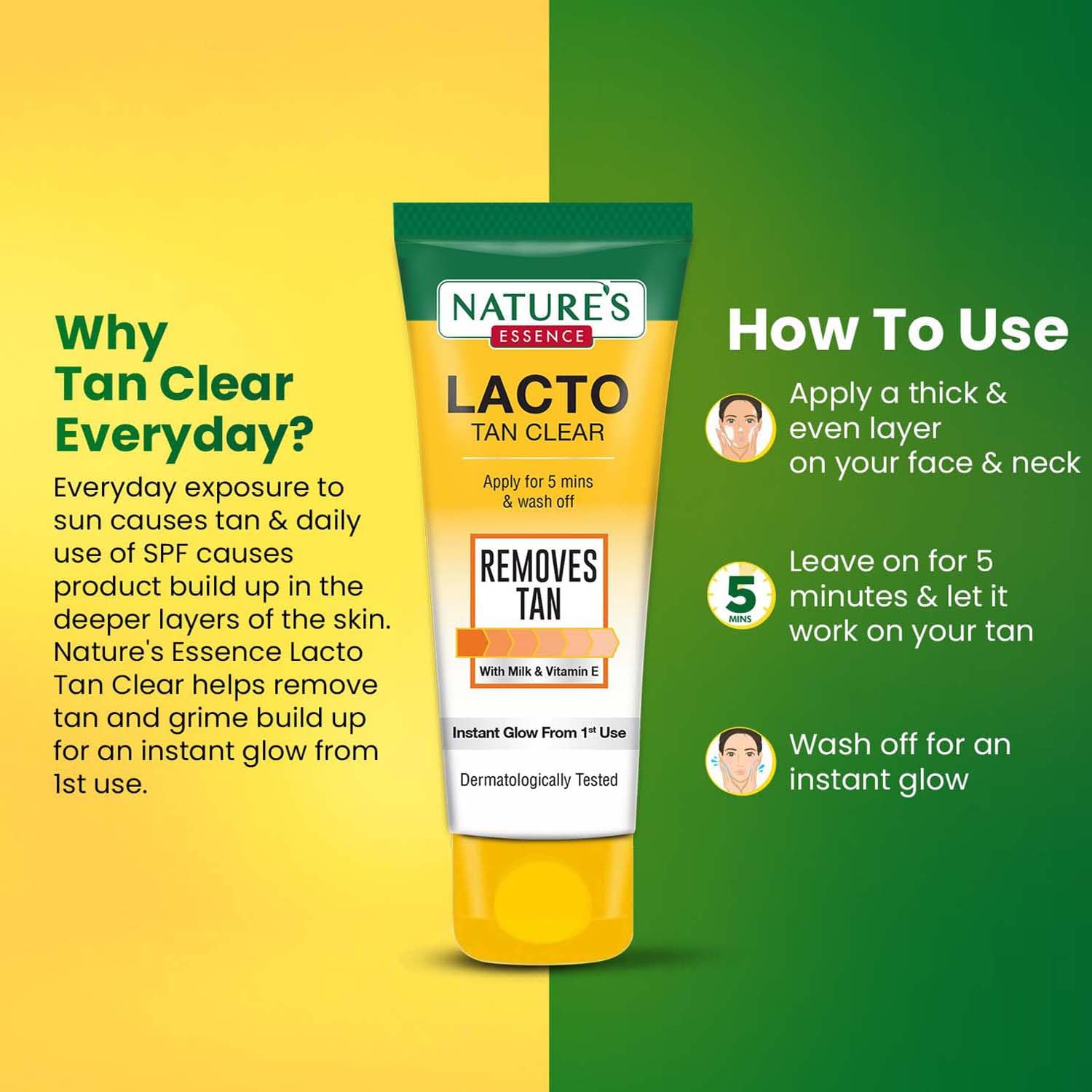 Nature's Essence Daily De-Tan Lacto Tan Clear