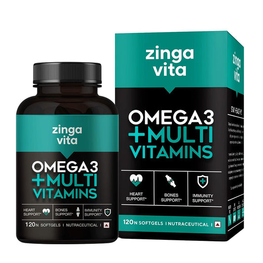 Buy Zingavita Omega 3 + Multivitamins 1000mg Softgels for Men from DrMediCart, Ship from India to USA