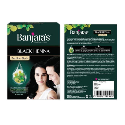 Buy Banjara's Black Henna Brazilian Black Hair Color from DrMediCart, Ship from India to USA