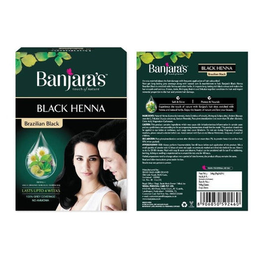 Buy Banjara's Black Henna Brazilian Black Hair Color from DrMediCart, Ship from India to USA