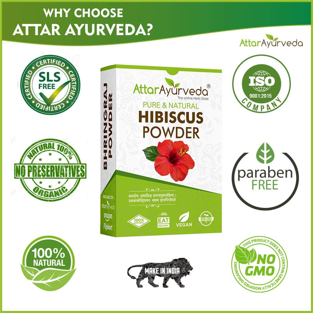 Buy Attar Ayurveda Hibiscus Powder from DrMediCart, Ship from India to USA