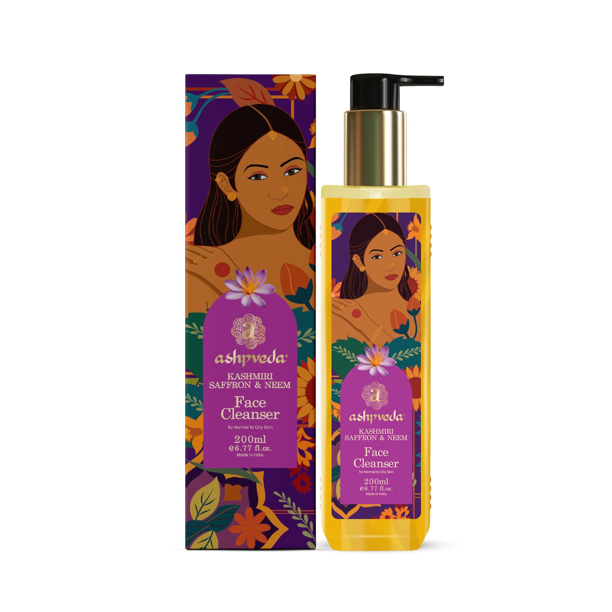 Ashpveda Radiant Kashmiri Saffron and Neem Face Wash