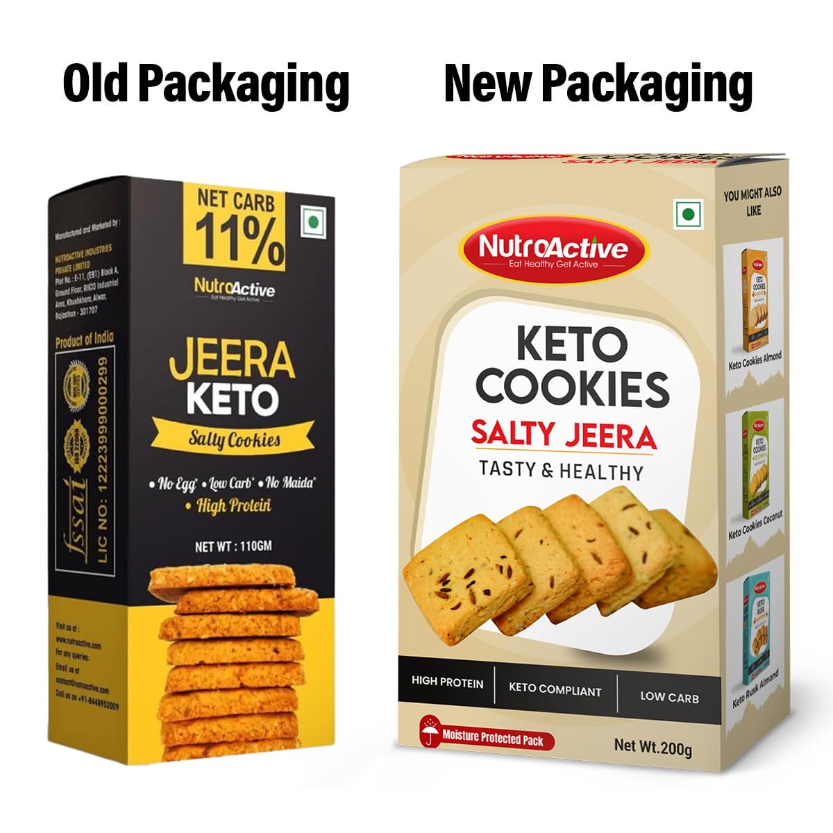 NutroActive Keto Jeera Cookies Salted