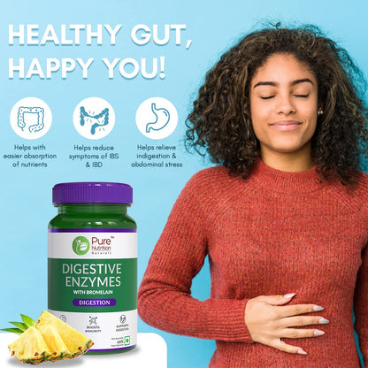 Pure Nutrition Digestive Enzymes with Bromelain Veg Capsules