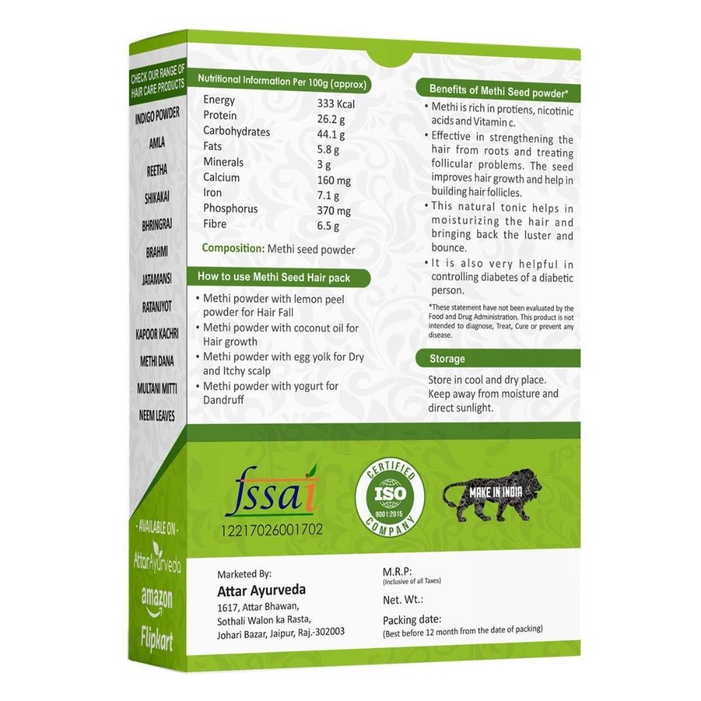 Attar Ayurveda Methi Seed Powder benefits