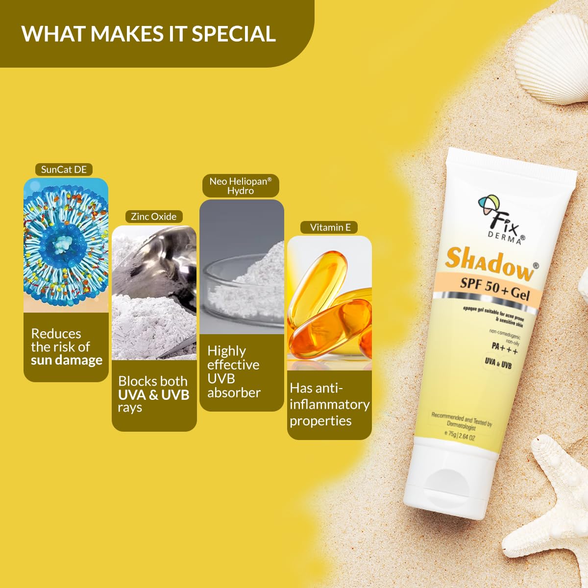 Fixderma Shadow SPF 50+ Gel For Oily Skin