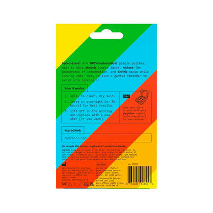 Starface Rainbow Stars, Hydrocolloid Pimple Patches, Absorb Fluid and Reduce Inflammation, Cute Star Shape, Vegan and Cruelty-Free Skincare