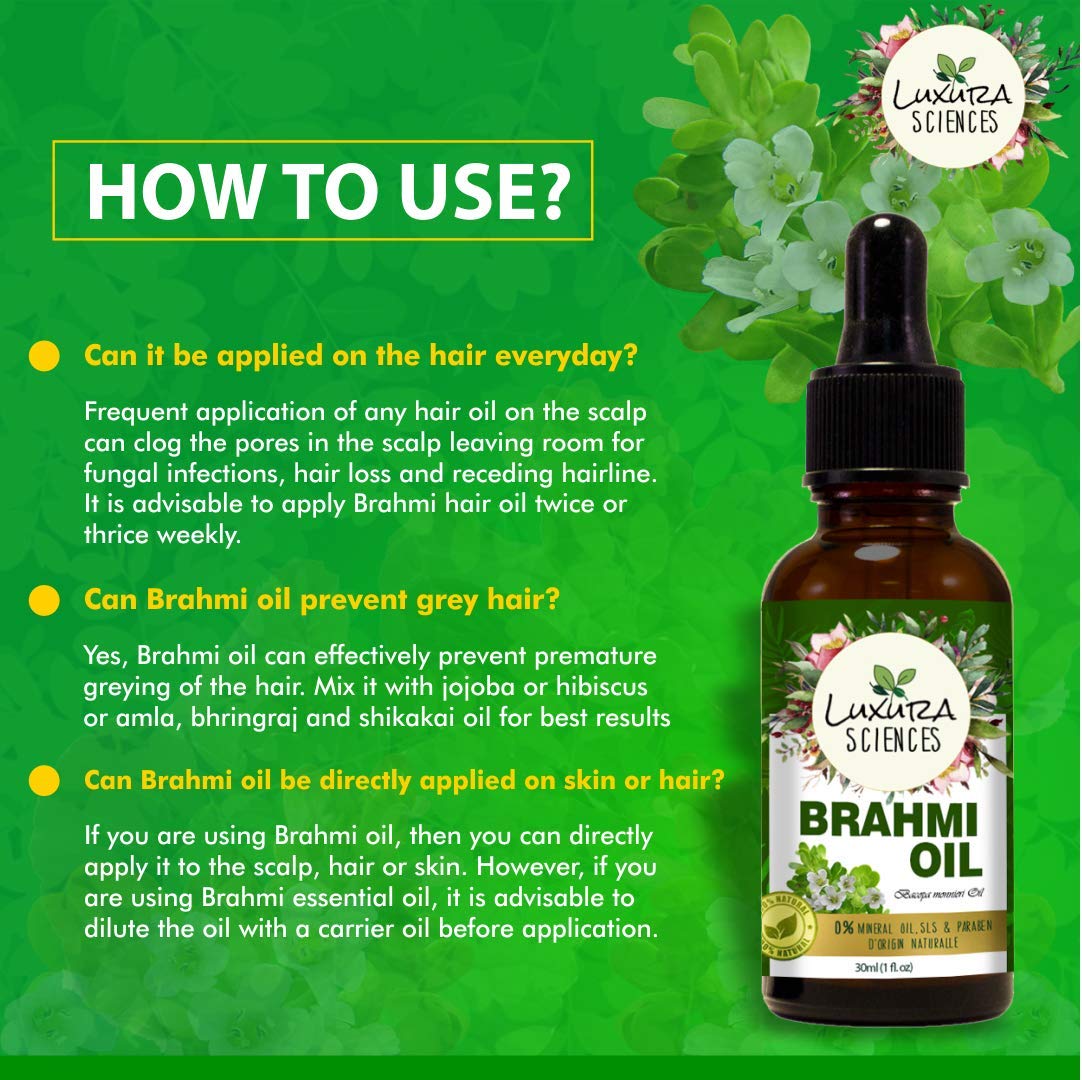 Luxura Sciences Organic Brahmi Oil for Hair Growth - DrMediCart