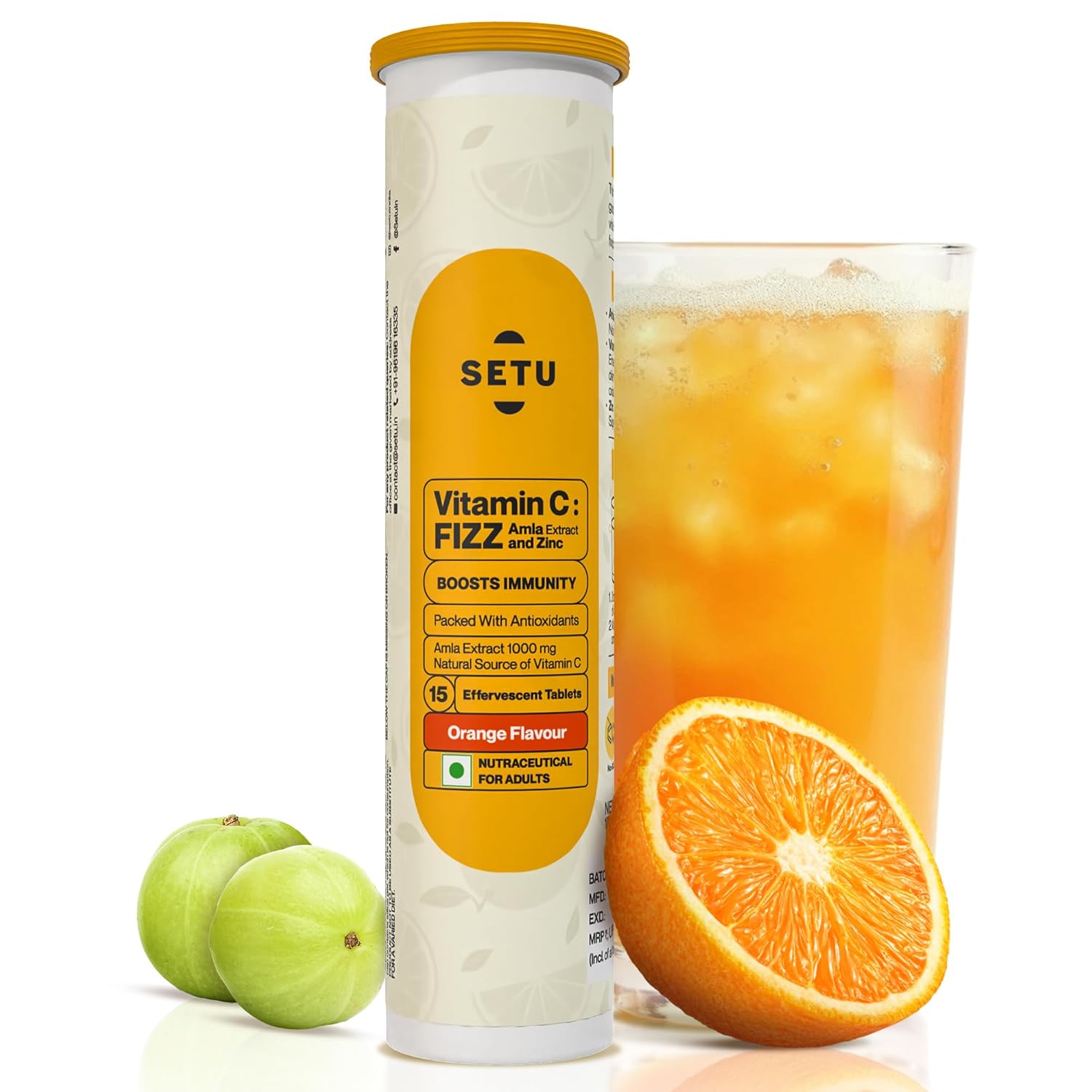Setu Vitamin C: Fizz - 15 Effervescent Tablets