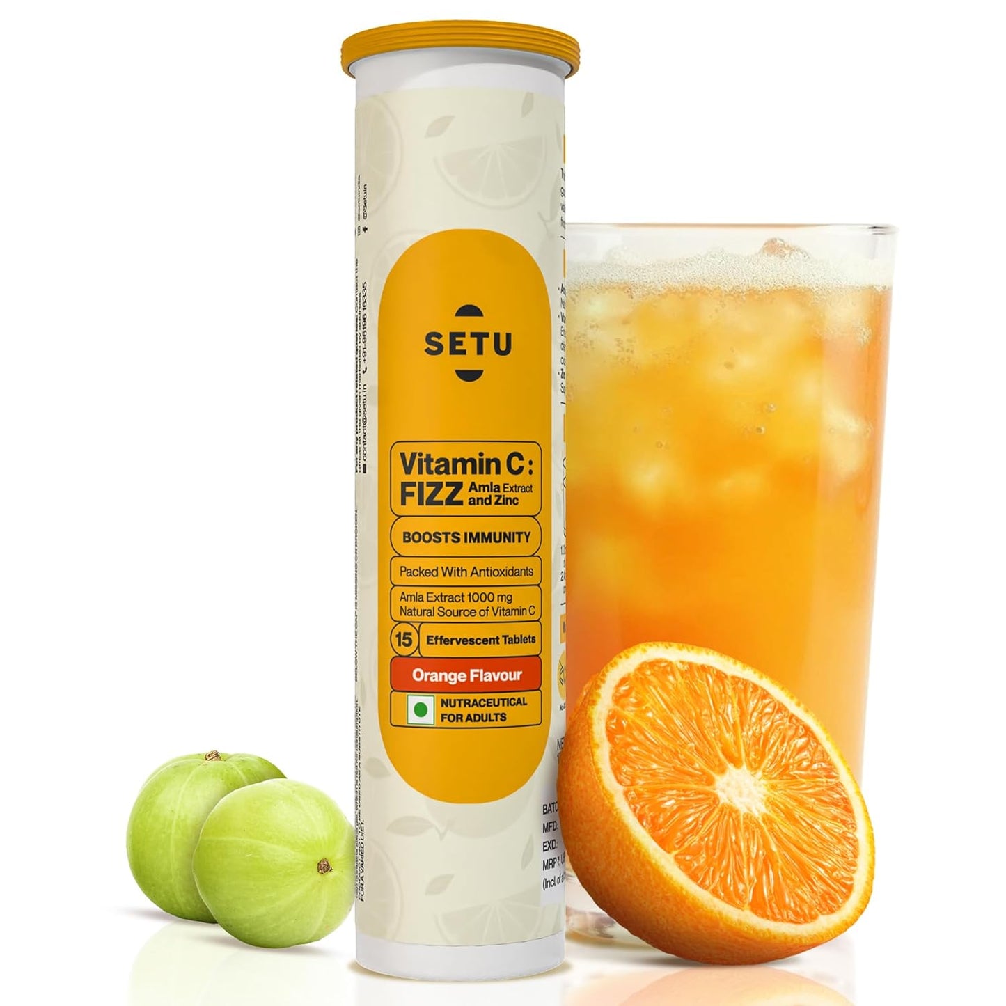 Setu Vitamin C: Fizz - 15 Effervescent Tablets